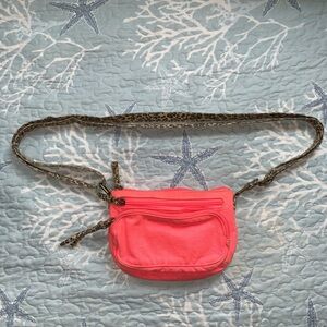 Black poppy crossbody purse